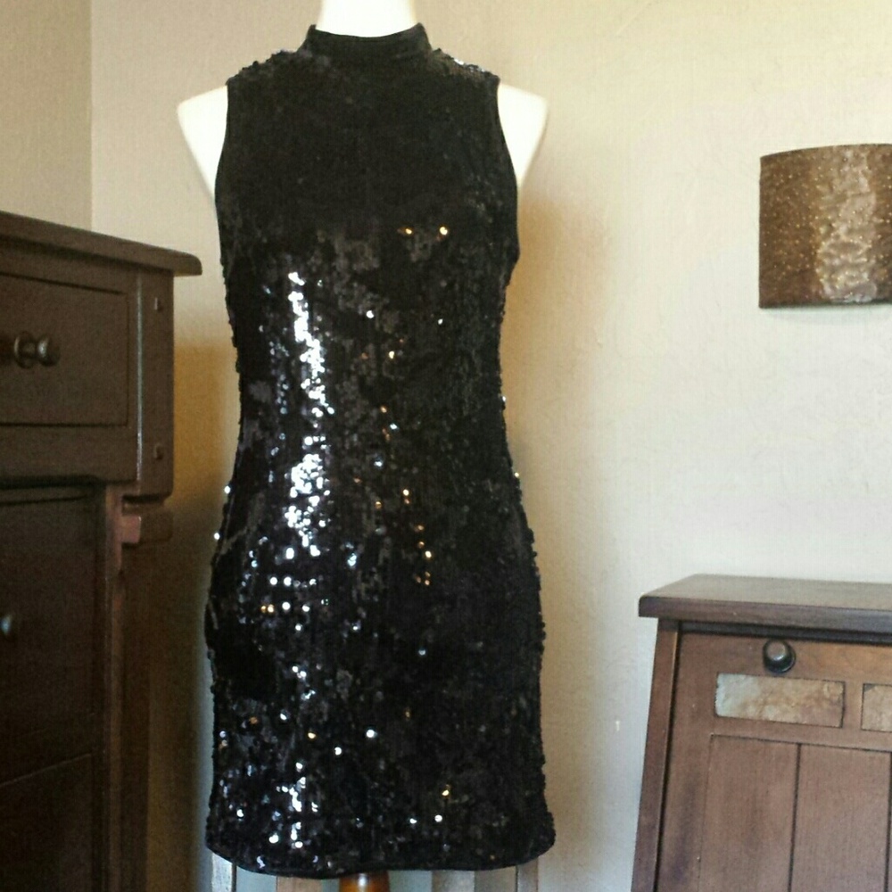 Forever 21 Black Sequin Mini Dress